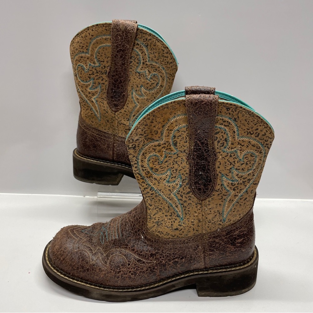 Ariat Women's Fatbaby Heritage 10015363 Brown Leather Western Boots - Size 9.5b